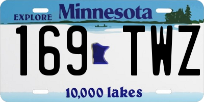 MN license plate 169TWZ