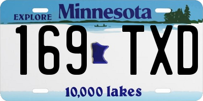 MN license plate 169TXD