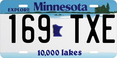 MN license plate 169TXE
