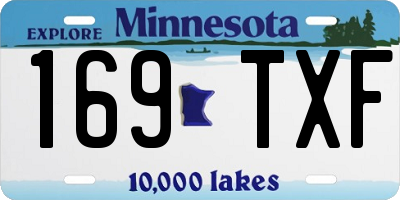 MN license plate 169TXF