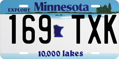 MN license plate 169TXK