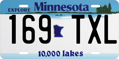 MN license plate 169TXL