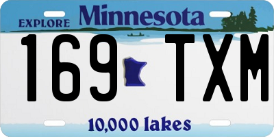MN license plate 169TXM