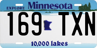 MN license plate 169TXN