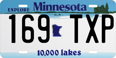 MN license plate 169TXP