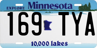 MN license plate 169TYA