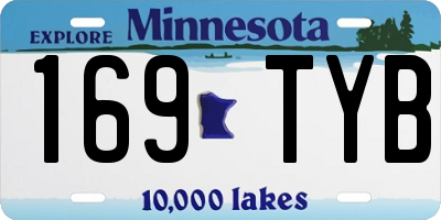 MN license plate 169TYB