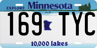 MN license plate 169TYC