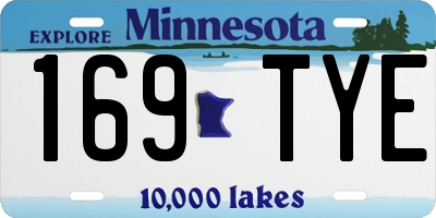 MN license plate 169TYE