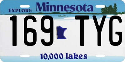 MN license plate 169TYG