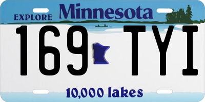 MN license plate 169TYI