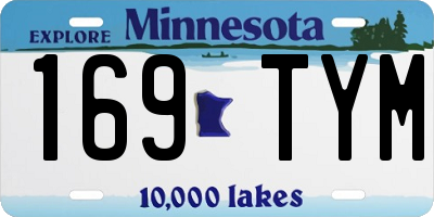 MN license plate 169TYM