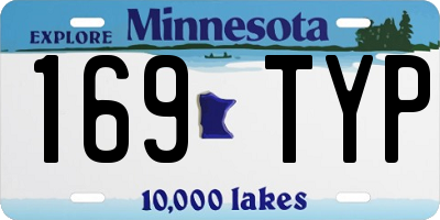 MN license plate 169TYP