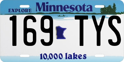 MN license plate 169TYS