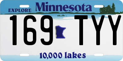 MN license plate 169TYY