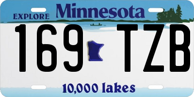 MN license plate 169TZB