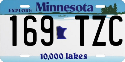 MN license plate 169TZC