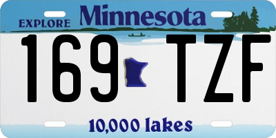 MN license plate 169TZF