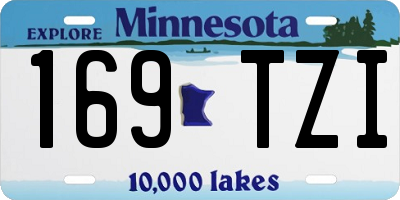 MN license plate 169TZI