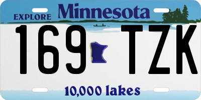 MN license plate 169TZK