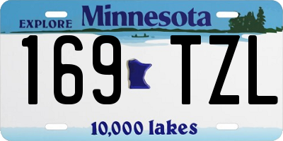 MN license plate 169TZL