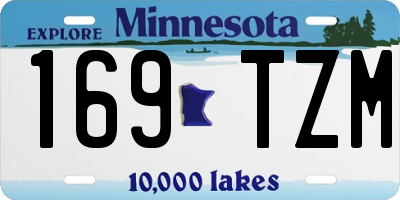 MN license plate 169TZM