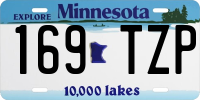MN license plate 169TZP