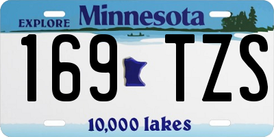 MN license plate 169TZS