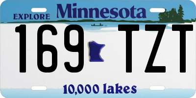 MN license plate 169TZT
