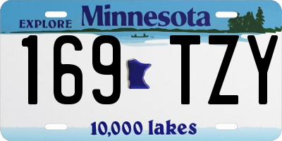 MN license plate 169TZY
