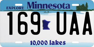 MN license plate 169UAA