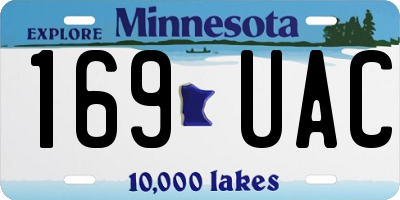 MN license plate 169UAC