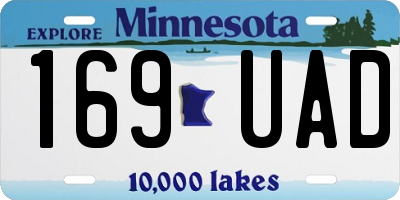 MN license plate 169UAD