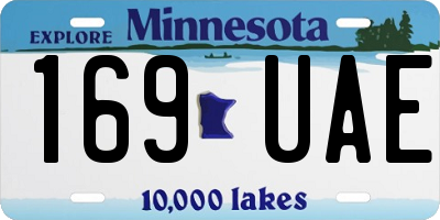MN license plate 169UAE