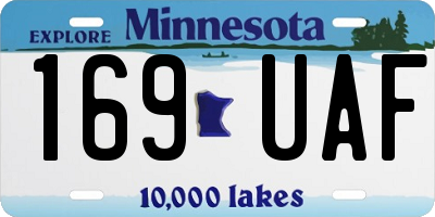 MN license plate 169UAF