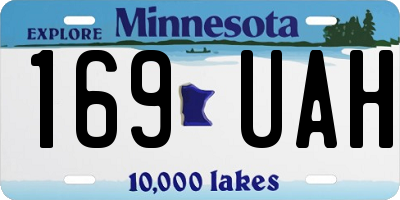 MN license plate 169UAH