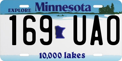 MN license plate 169UAO