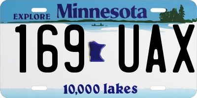 MN license plate 169UAX