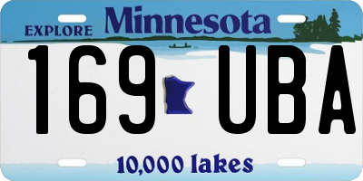 MN license plate 169UBA