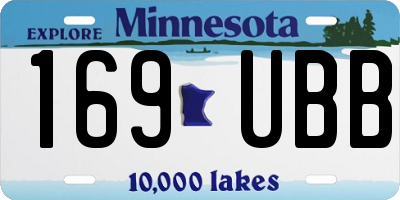 MN license plate 169UBB