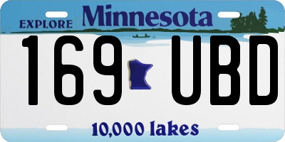 MN license plate 169UBD