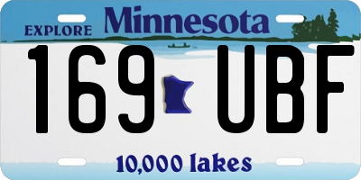 MN license plate 169UBF
