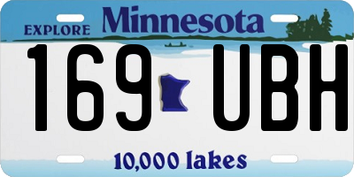 MN license plate 169UBH