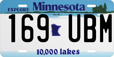 MN license plate 169UBM