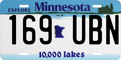 MN license plate 169UBN
