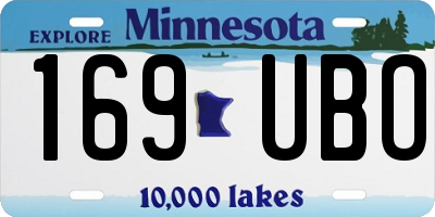 MN license plate 169UBO