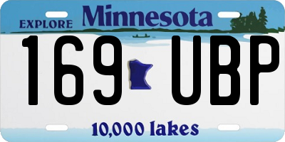 MN license plate 169UBP