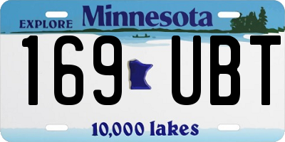 MN license plate 169UBT