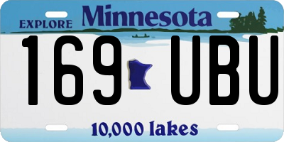 MN license plate 169UBU