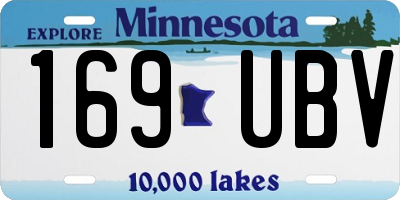 MN license plate 169UBV